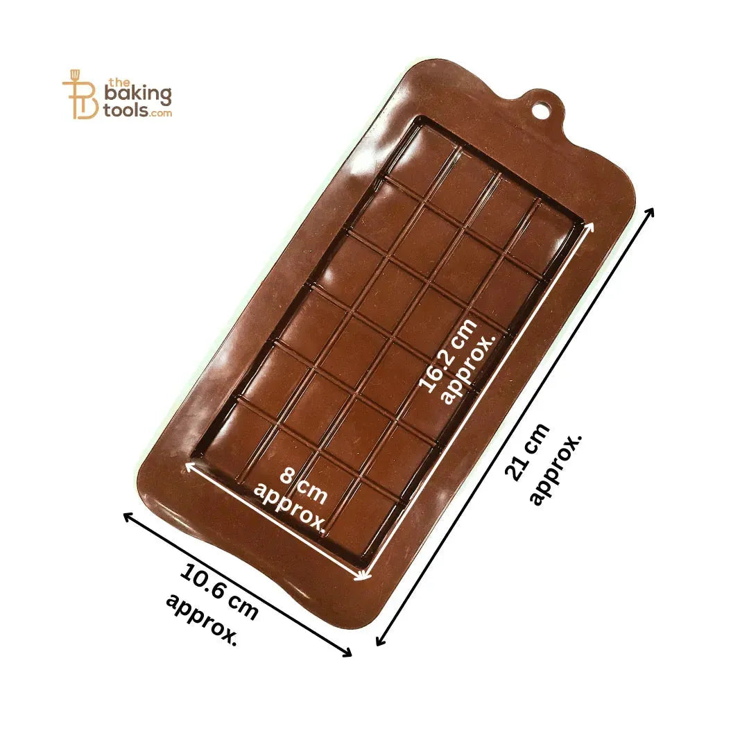 Rectangular Shaped Chocolate Bar Silicone Mould - thebakingtools.com